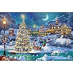 Becko US Puzzles for Adults 1000 Pieces, Wooden Jigsaw Puzzles, 1000 Piece Puzzle for Adults, Christmas and Holiday (Snow Scene)