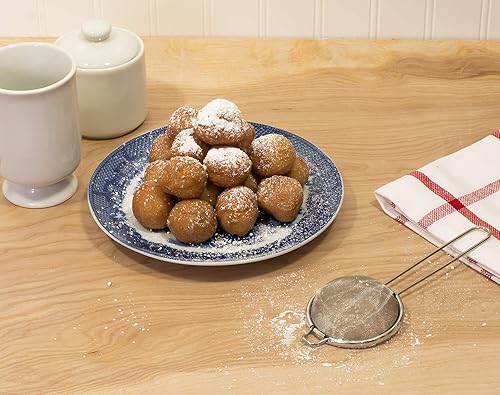 Miniatura 4 de Colador de té HIC amplio con bandeja para goteo incorporada, malla de acero inoxidable 188, 2 in, Plateado