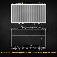 Vista 5 de DWVO Radiador compatible con Accord 2008-2012 Accord Crosstour 2010-2011 Crosstour 2012 2013 2014 2015 RDX 2013-2018 3.5L V6