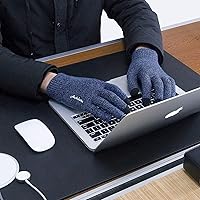Vista 24 de Achiou Guantes de invierno para hombres y mujeres, guantes para pantalla táctil, gel de silicona antideslizante grueso mejorado, forro térmico