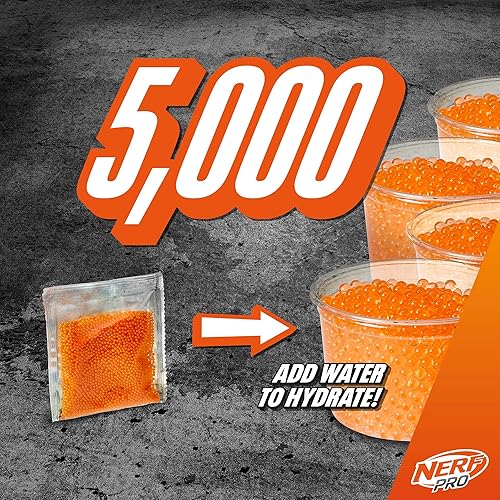 Miniatura 4 de Pistola Nerf Pro Gelfire Ghost de acción de proyectiles, cañón de impulso extraíble, 5000 rondas de gel, tolva integrada de 100 rondas, gafas