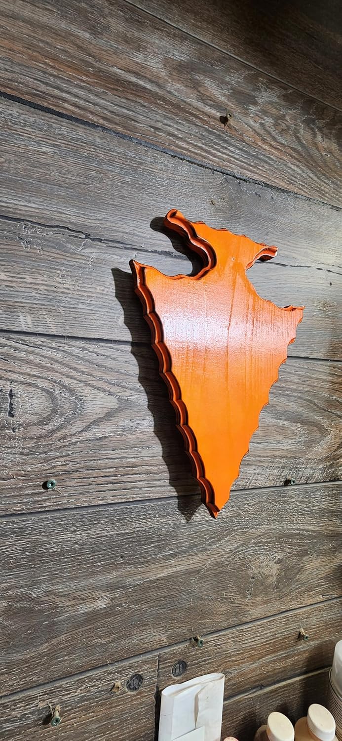 European Deer Skull Mount Plaque Small Knapped Arrowhead Hot Lava Flat