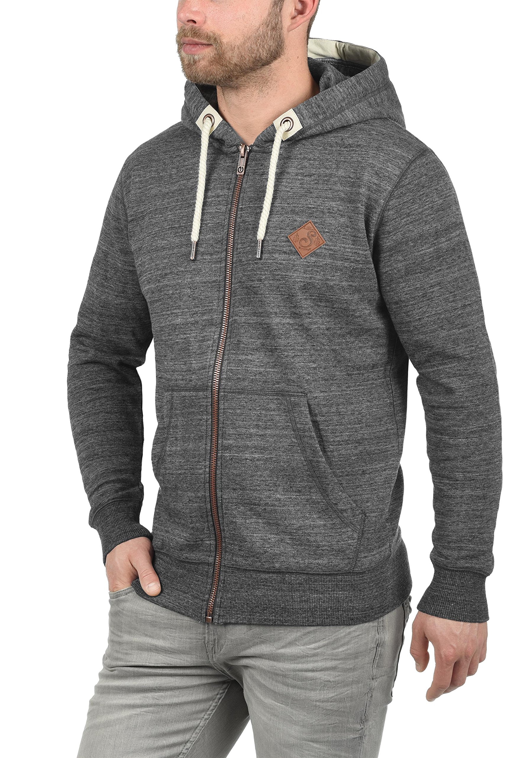 !Solid SDCraig Herren Sweatjacke Kapuzenjacke Hoodie mit Kapuze Kordelzug Reißverschluss Kängurutasche Baumwollmischung Regular fit