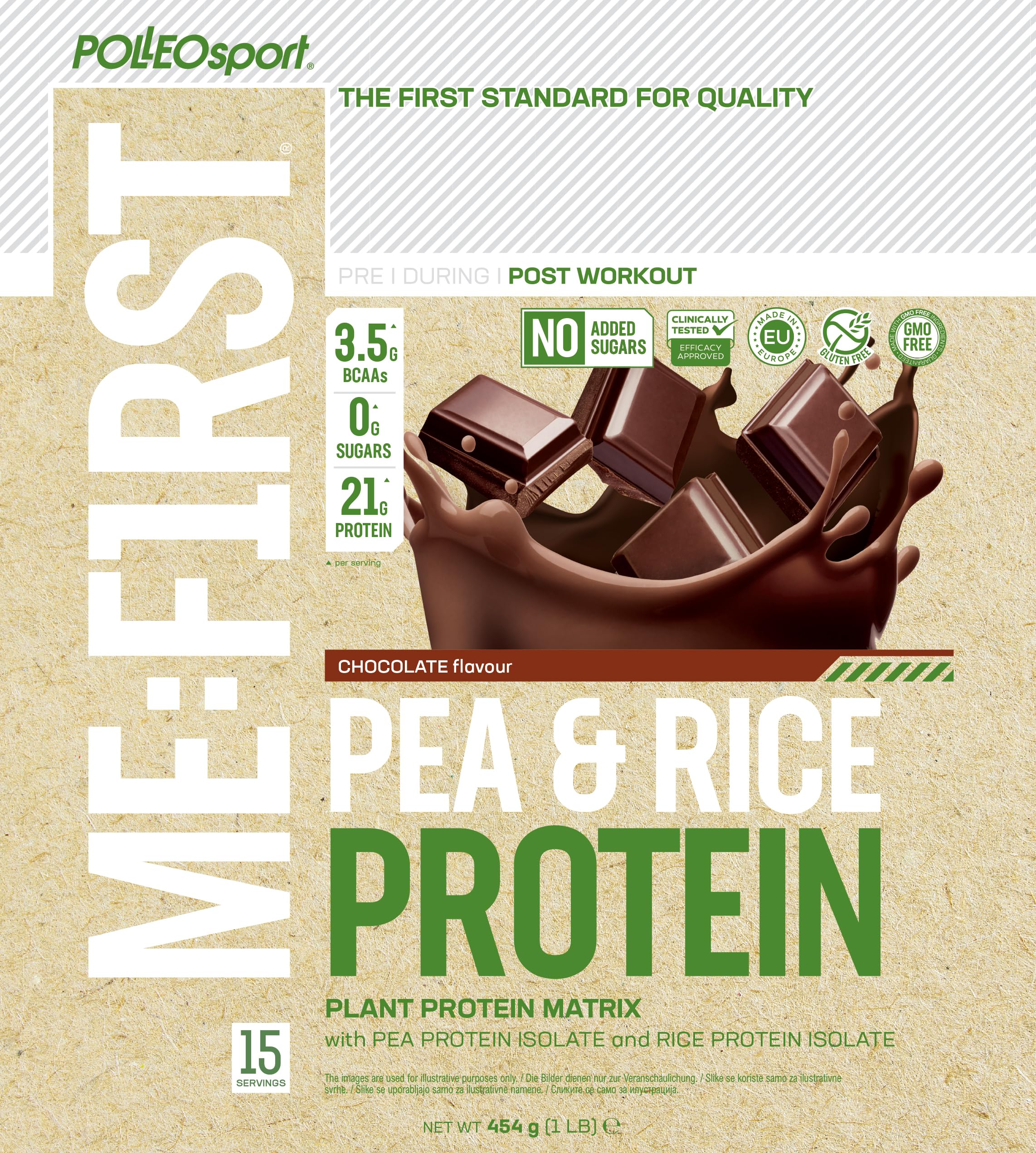 Polleo Pea&Rice Protein 454g Chocolate
