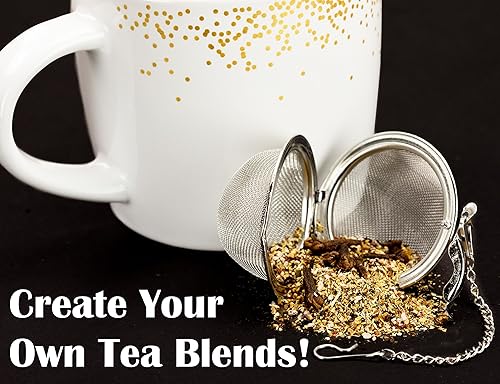 Miniatura 2 de Avant Grub - Infusor de bolas de té de acero inoxidable de alta calidad, 2 filtros coladores para tés de hojas sueltas. Ideal para hacer la taza o