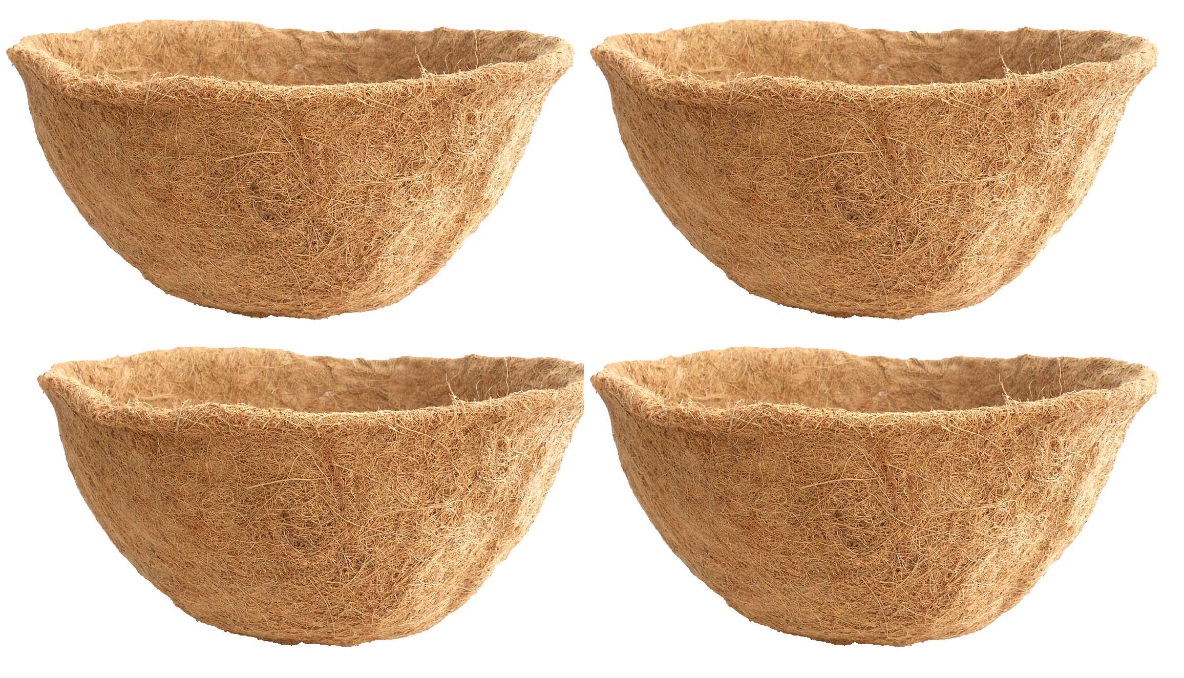 Topiary Art Works 20" Hand Formed Georgian Hanging Basket Coco Fiber Liner (C940L) with Water Retainer 4 PCS