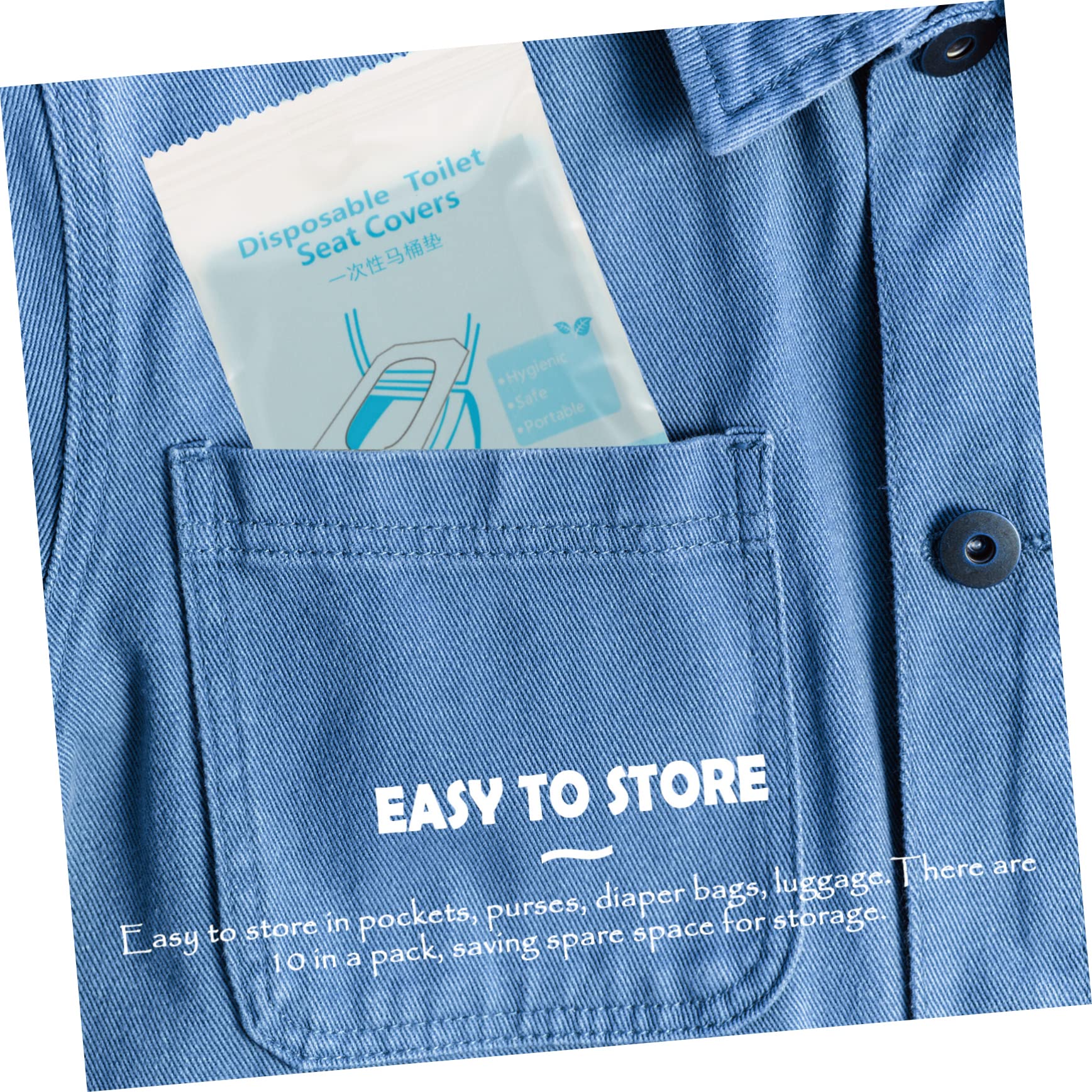 STOBAZA Waterproof Portable Toilet Seat Home Hotel Use 50pcs Toilet Seats Pad Safety Packaging