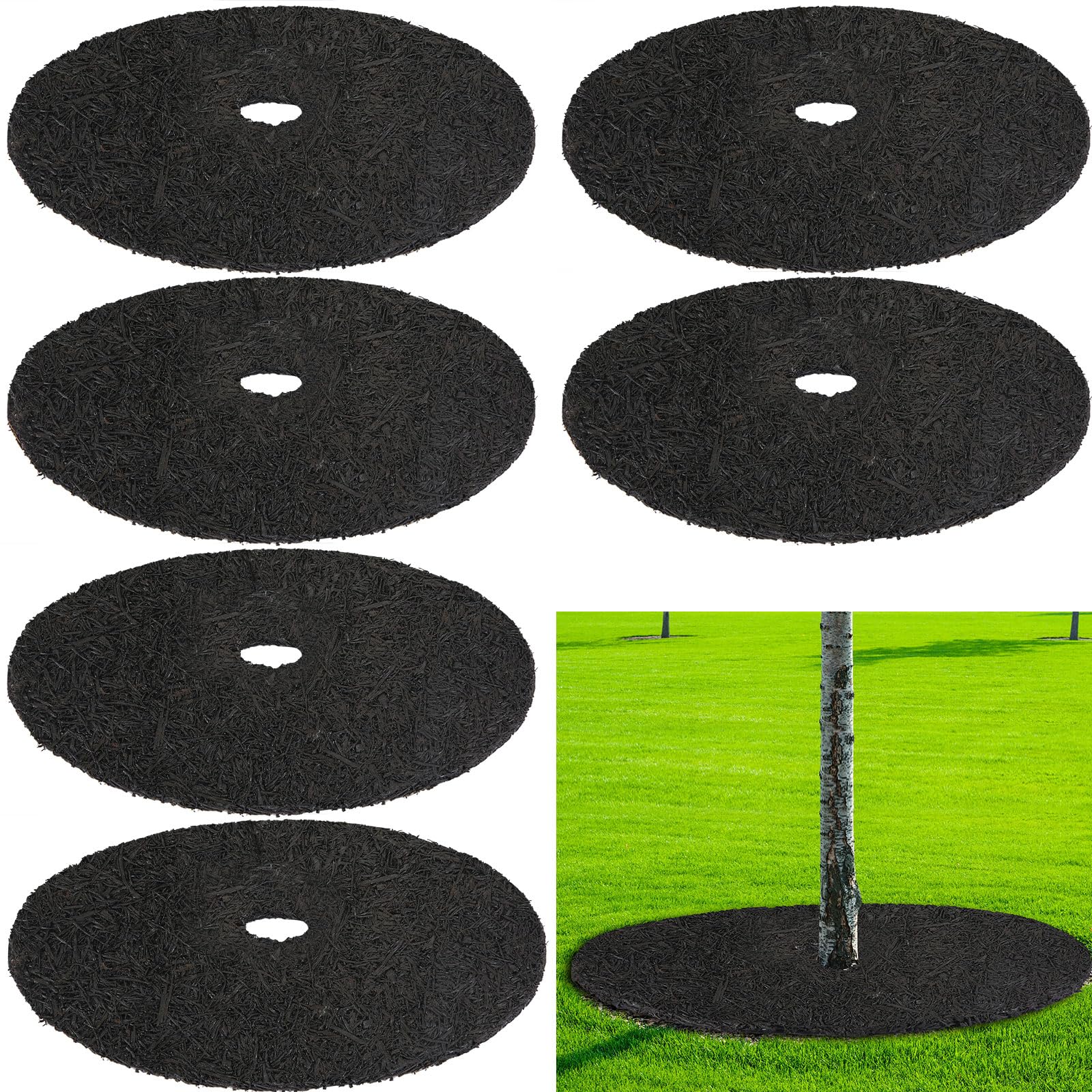 Peryiter Rubber Mulch Tree Ring