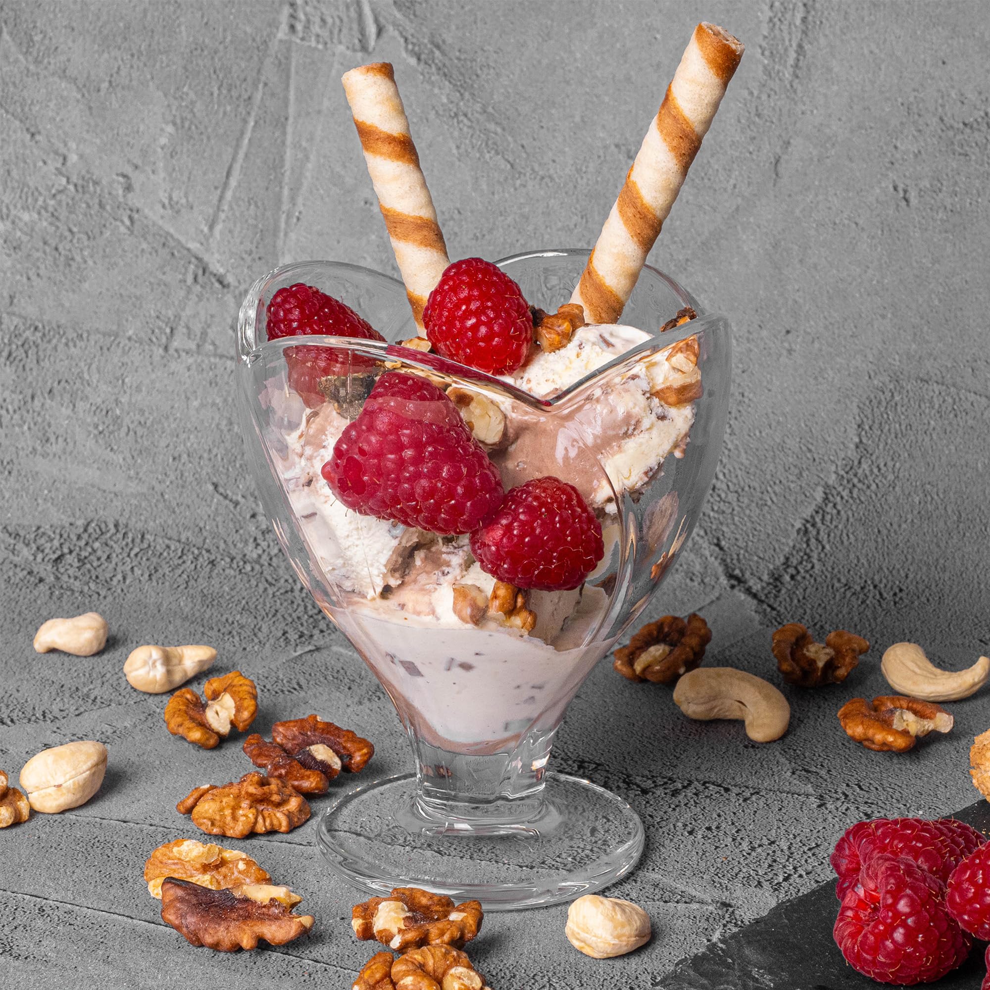 Set 6 Coppette Gelato Con Cucchiai - Colorate, Design A Cialda, Per Feste - Foto 2