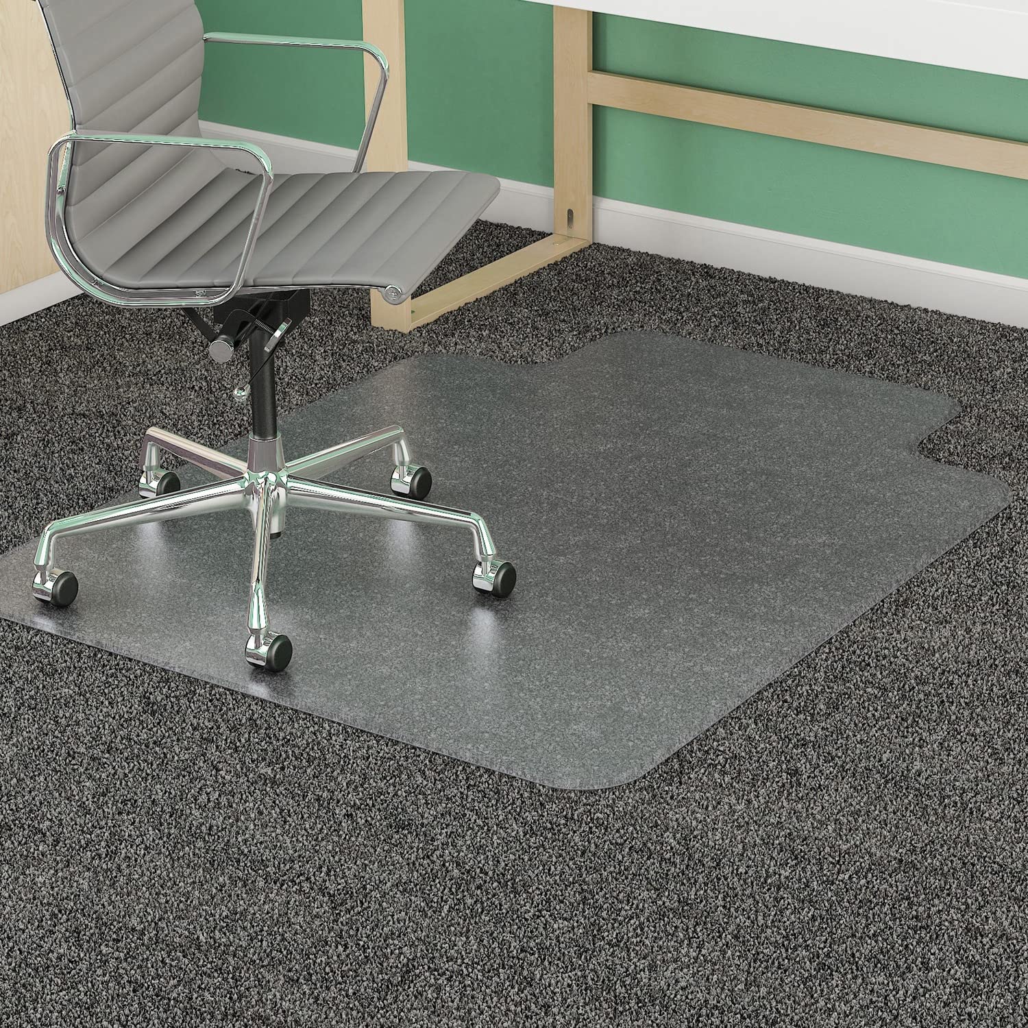 deflecto Clear Lip Medium Pile SuperMat Chairmat