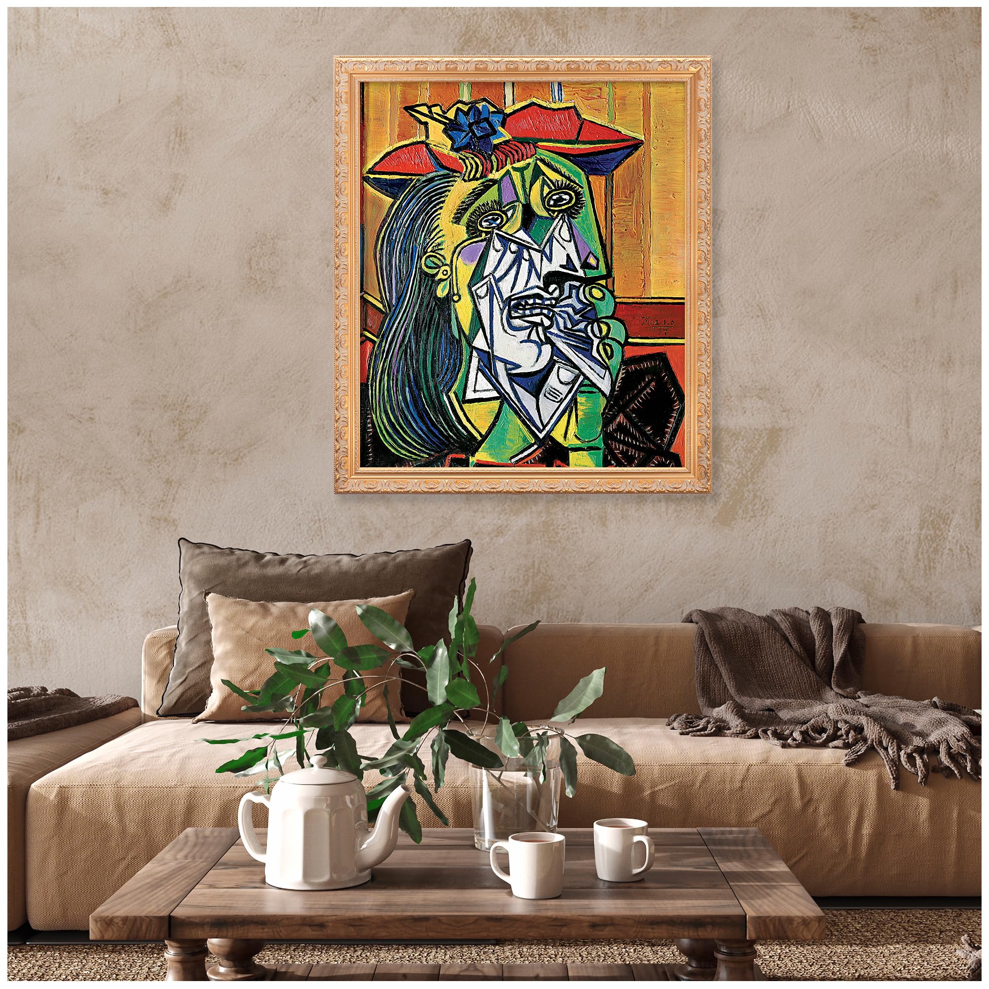 Amazon.com: The Weeping Woman by Pablo Picasso Solid Wooden Framed