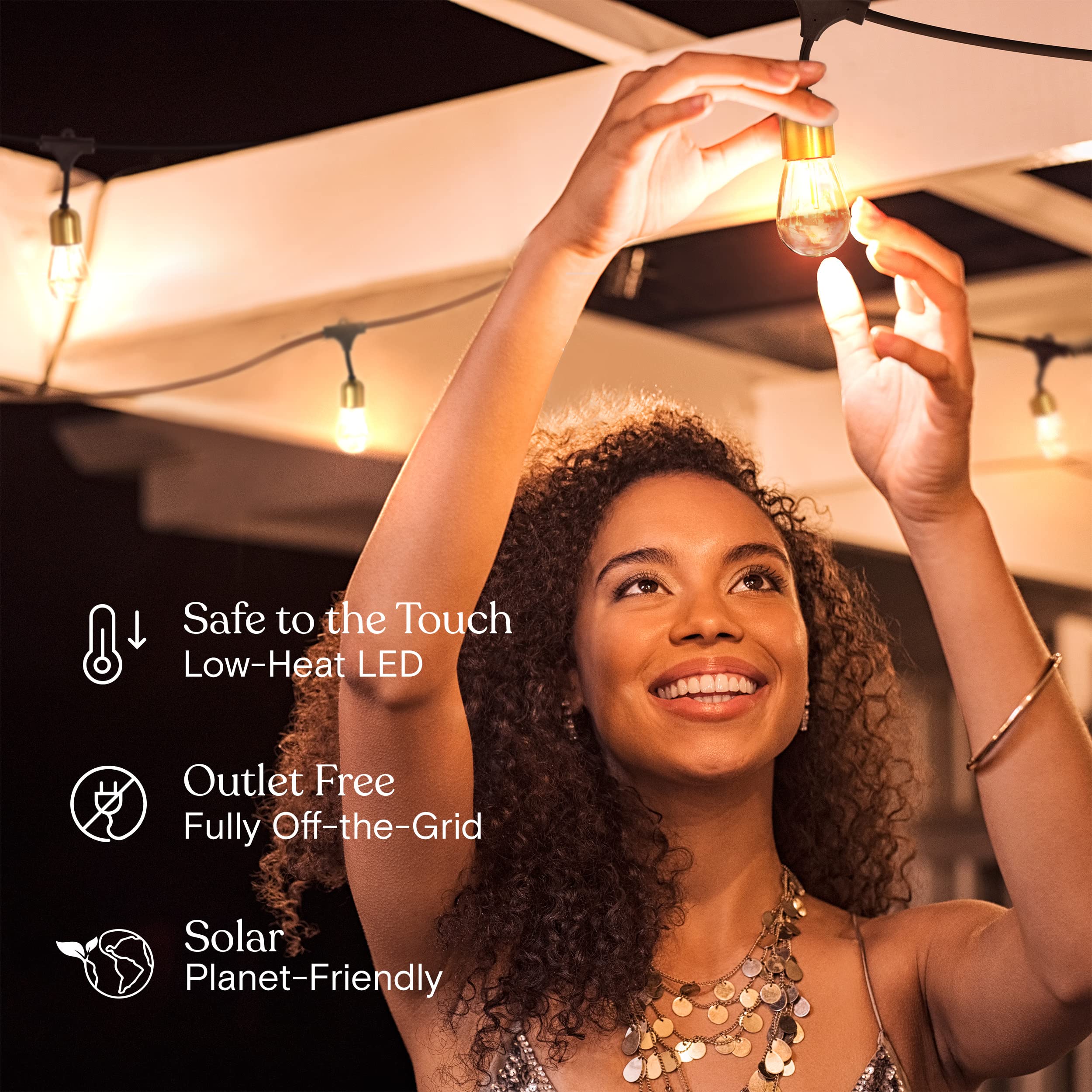 Brightech Glow Solar LED String Lights - Commercial Grade