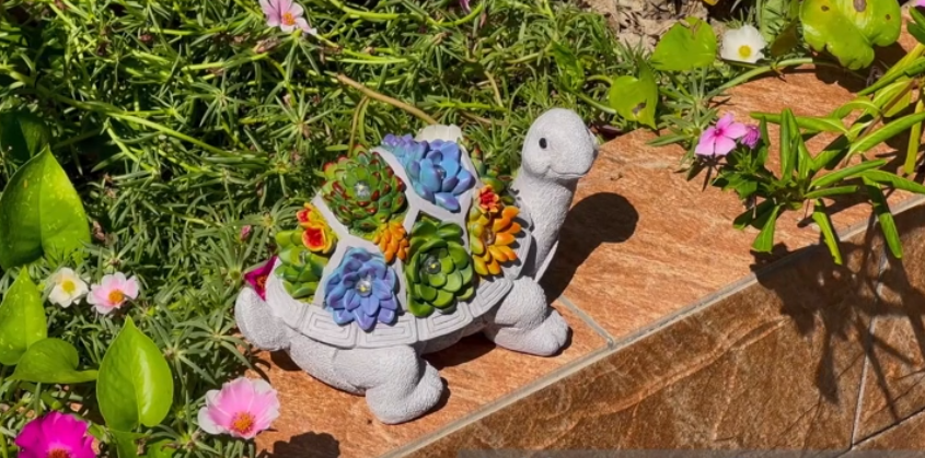 3 Figurines Tortues Et Grenouille Résine - Décoration Jardin, Bureau, Aquarium - Résistant Aux Intempéries, Couleurs Vives, Taille Miniature