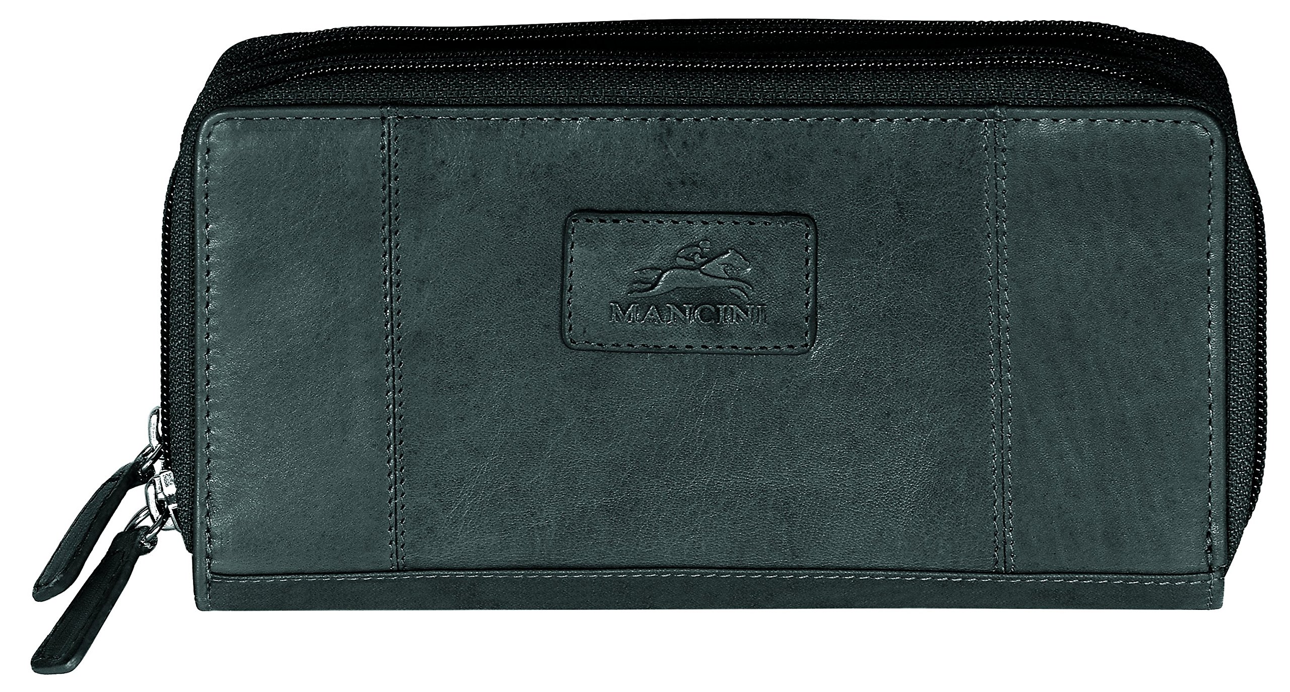 Casablanca Collection: Ladies’ RFID Double Zipper Clutch