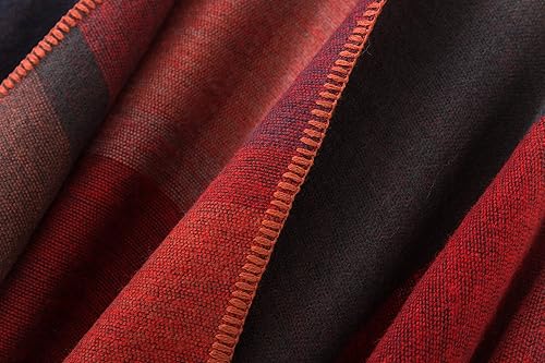 Miniatura 5 de Urban CoCo Poncho de colores para mujer, chal con frente abierto, color en bloques