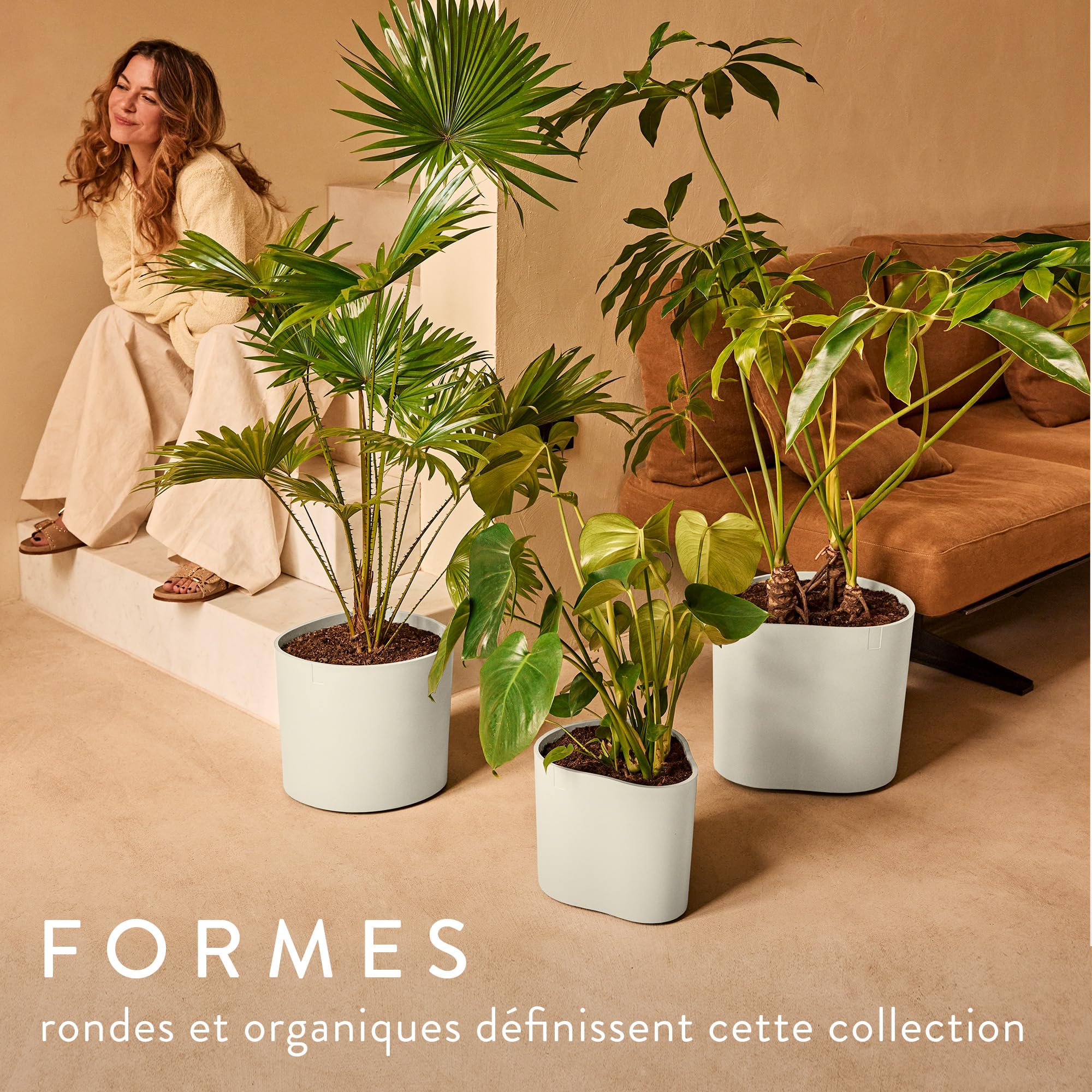 Elho Eden 25cm Pot de Fleur - Linen White