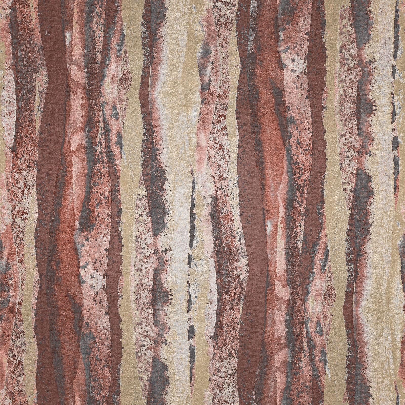 Muriva Soren Wallpaper - Red - Fabric Emboss - Modern Industrial Stripe Design