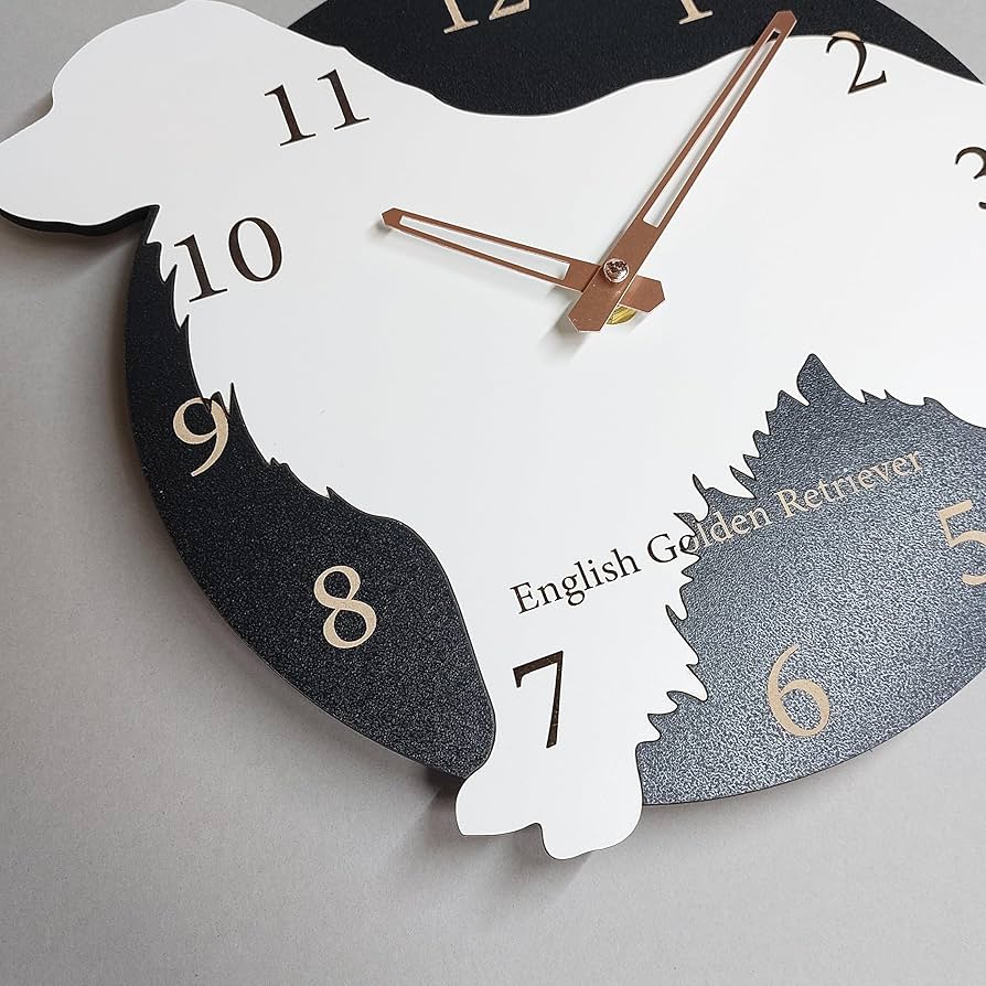 【リアル】壁掛け ペット時計 かわいい ゴールデンレトリバー インテリア Amazon.co.jp: 振り子時計 はみだしワンちゃん 壁掛け時計