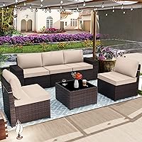 Vista 2 de ALAULM 11 fundas de cojín de repuesto, impermeables y a prueba de salpicaduras, para muebles de exterior, con cremalleras, solo fundas