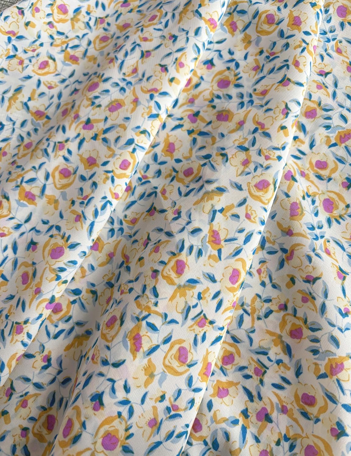 Summer Floral Midi Bodycon Maternity Dresses, Short Puff Sleeve Square Neck Ruffle Hem Mermaid Baby Shower Dress - Image 6