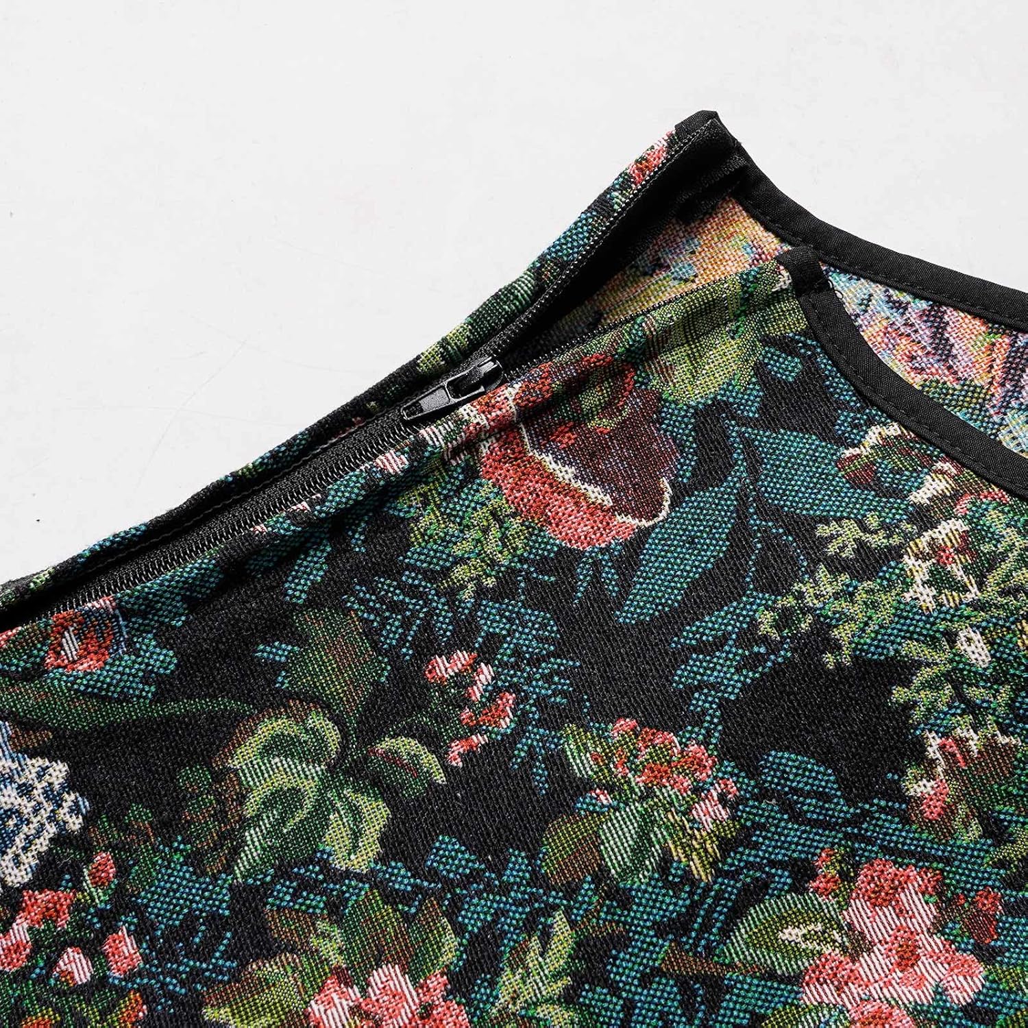 Womens Renaissance Corset Vintage Lace Up Bustier Tops Floral Overbust Corset With Zipper - Image 7