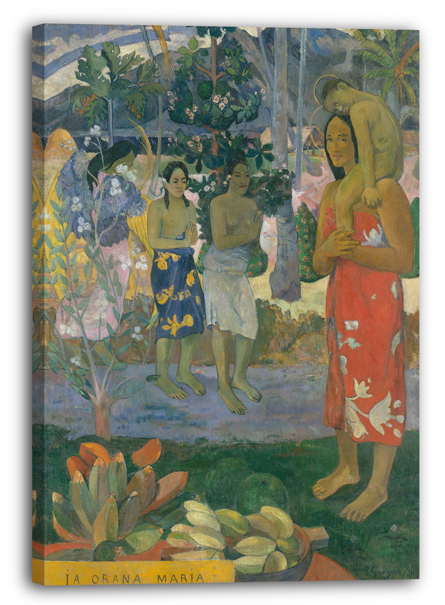 Toile Paul Gauguin IA Orana Maria 40x60cm pour illuminer votre salon chaleureux