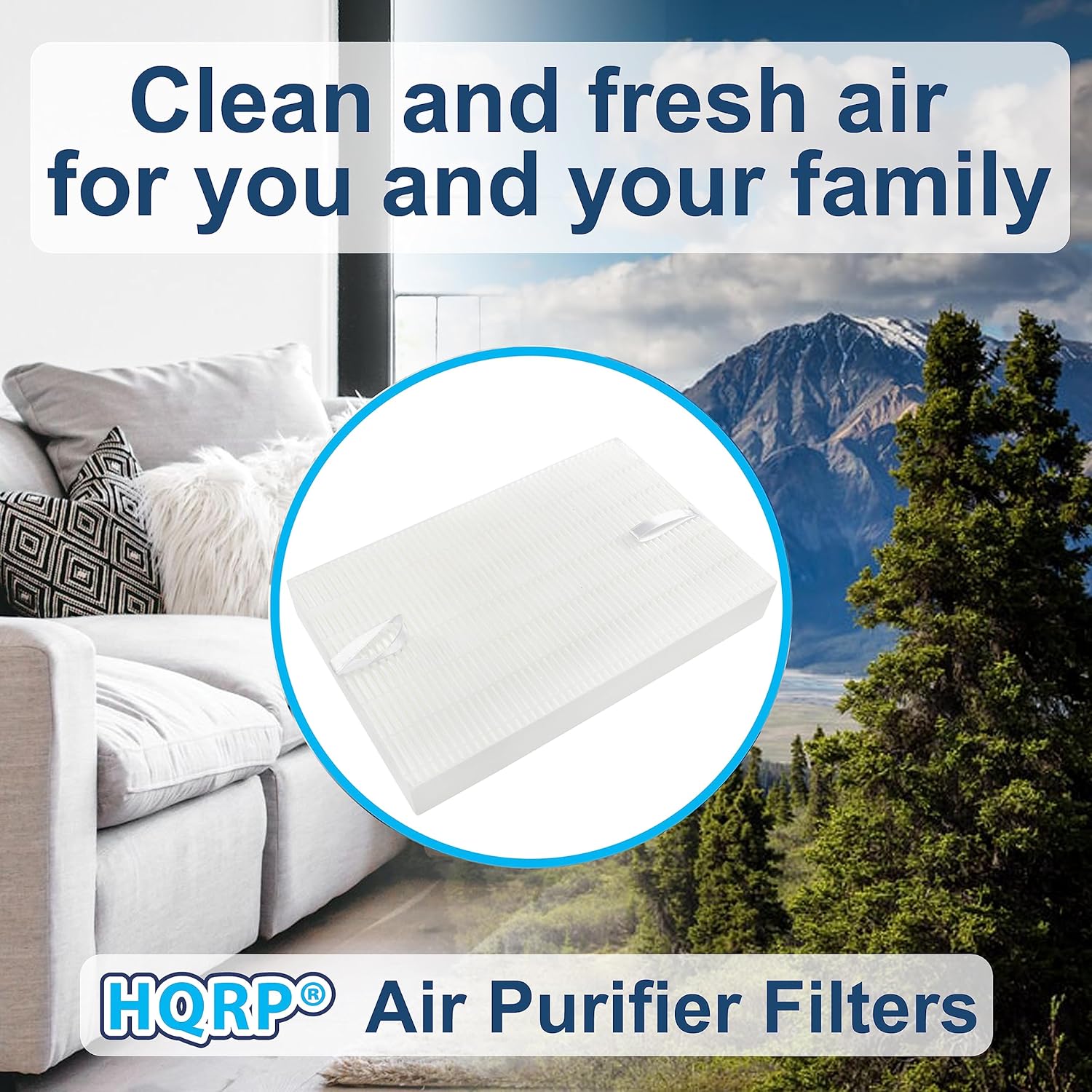 HQRP 3-pack HEPA Filter Replacement for Honeywell Filter R HRF-R3 HRF-R2 HRF-R1 fits HPA090 HPA100 HPA200 HPA250 HPA300 HPA3100 HPA3200 HPA3300 HPA5100 HPA5200 HPA5300 HPA8350 models