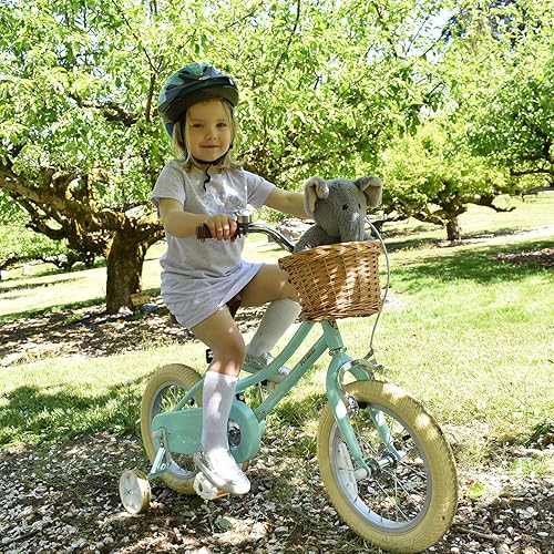 Miniatura 8 de Petimini Bicicleta para niñas con cesta para niños de 2 a 12 años, 12, 14, 16, 18, 20 pulgadas, con campana y ruedas de entrenamiento, varios colores