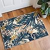 Rugshop Tropical Floral Leaves Indoor/Outdoor Area Rug Durable Polypropylene, Non-Shedding, Easy to Clean, Perfect for Patio, Backyard, Deck and Outdoor Lounge, High Traffic Areas, 2' x 3'