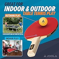 Vista 3 de JOOLA Juego Avanzado Premium de Palas de Ping Pong Set de 4 - Palas Profesionales de Tenis de Mesa, 6 Pelotas Avanzadas de Entrenamiento de Ping