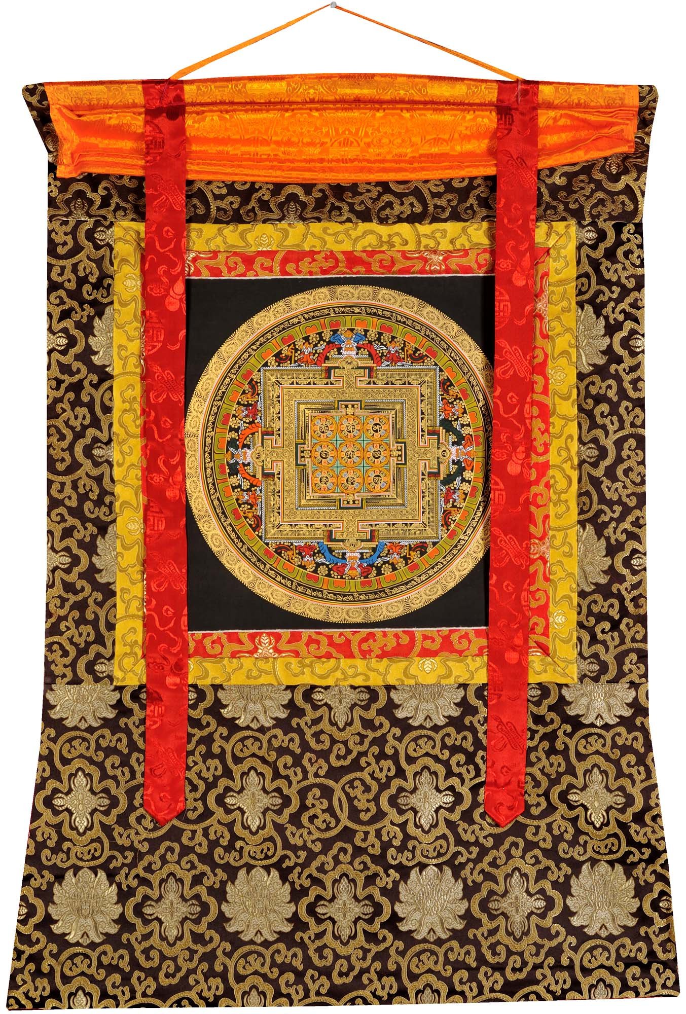 Amazon.co.jp: チベット仏教Syllable Mantra Mandala – タンカ