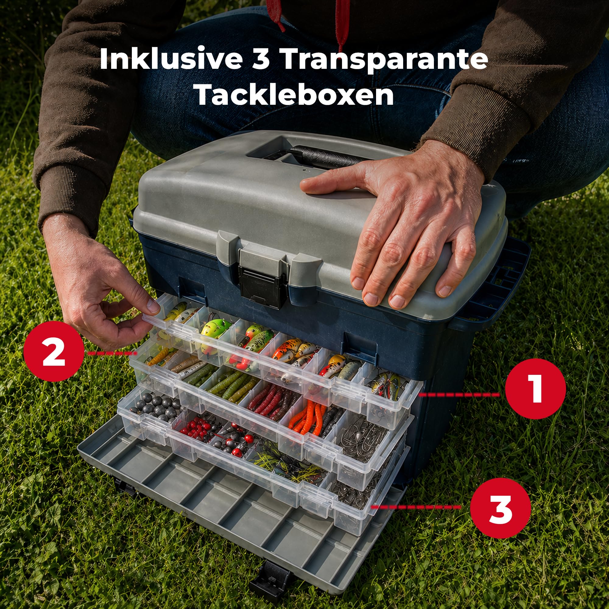 Ultimate XL Storage Box Inkl. 3 Tackleboxen - Angelkoffer