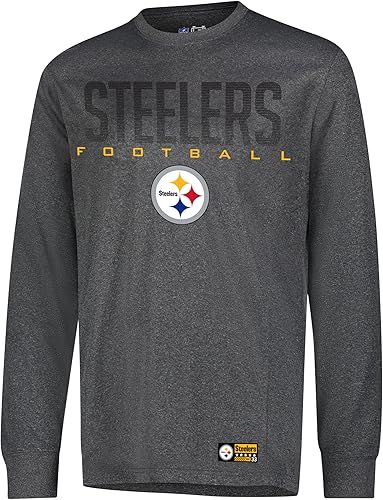 Miniatura 77 de Ultra Game Camiseta de manga larga oficial de la NFL para llevar el día del partido, para hombre Negro -,Gris Caliente Carbón,Gris