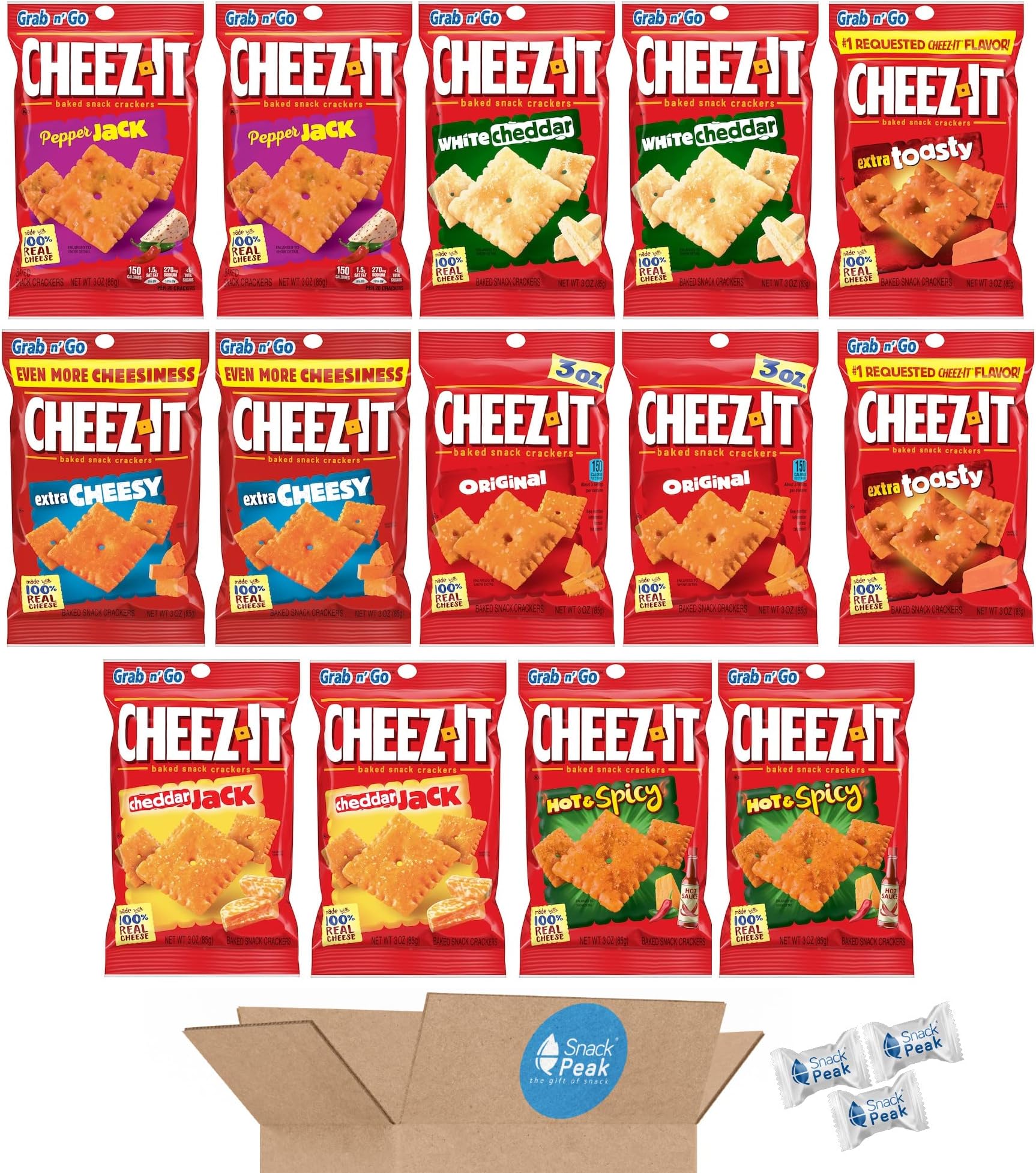 Cheez‑It Hot and Spicy Baked Snack Crackers, 6 3.0 oz