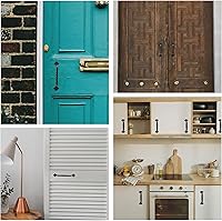 Vista 8 de OVOV Paquete de 2 Tiradores de Puerta de Granero Herrajes para Puerta de Jardín de Madera Cobertizo Puerta de Armario (4 pulgadas)