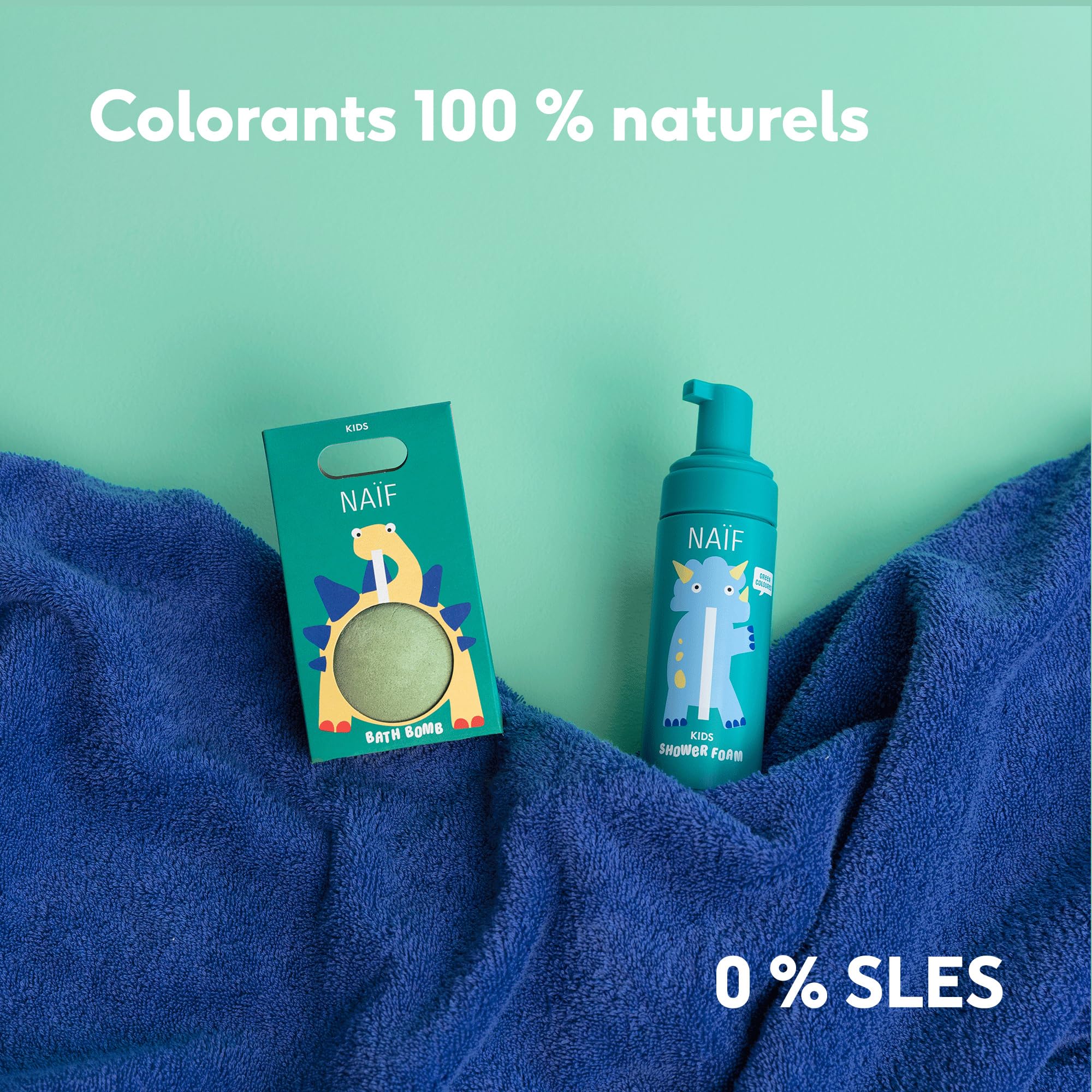 Naïf Mousse de douche colorée pour enfants 150 ml 0% SLES testé dermatologiquement