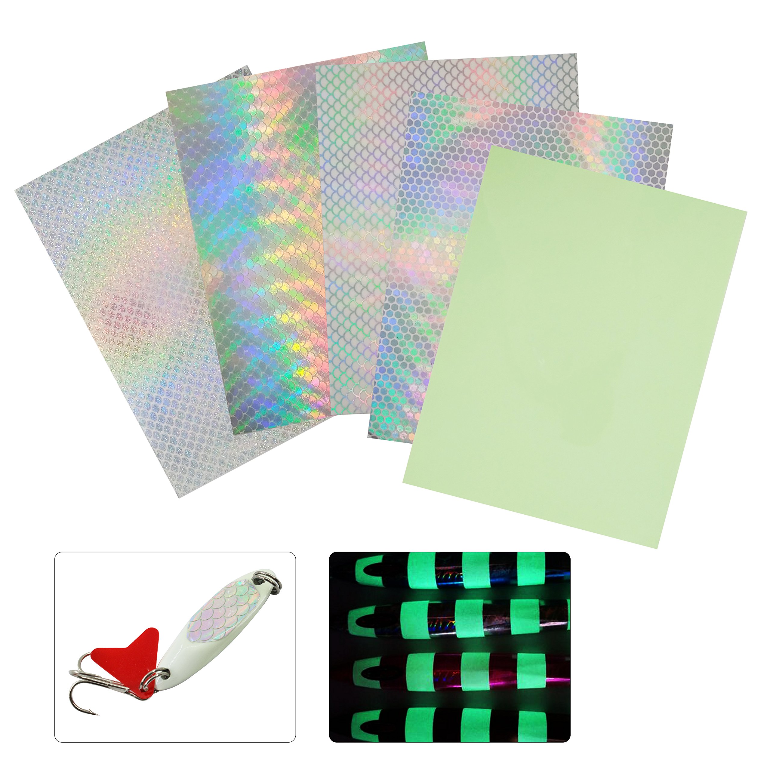 Holographic Adhesive Film Flash Fishing Lure Prism Tape Scale Skin