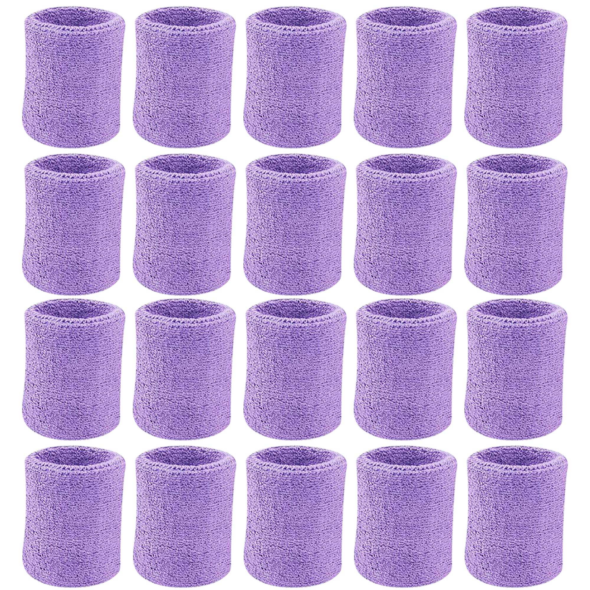 10 Pairs Sports Wristbands, Wrist Sweatbands for Men &amp; Women, Stretchy &amp; Sweat Absorbing Cotton Terry,Perfect for Basketball, Football, Tennis, Soccer, Running &amp; Working Out