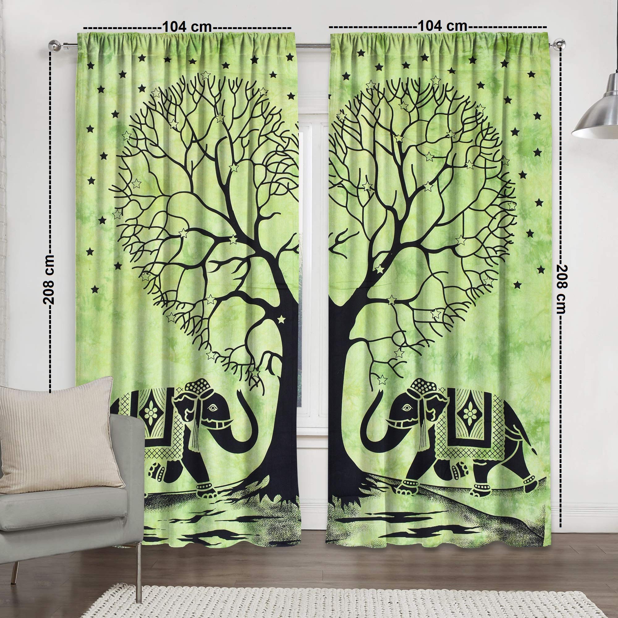 Amazon Com Tye And Dye Multi Yoga Mandala Tapestry Room Curtains Boho Sheer Curtains Mandala Window Rod Pocket Cotton Curtain Hippie Tapestry Door Curtain Drape Balcony Window Length Curtains Green Heart Tree