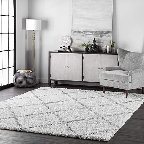 nuLOOM Tess Moroccan Shag Area Rug - 5x8 Shag Area Rug Modern/Contemporary...