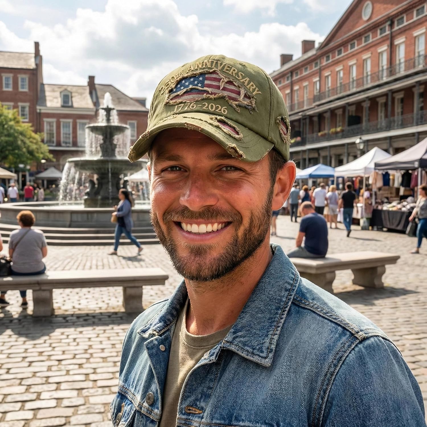 250th Anniversary USA Hat Eagle 250 Year American Anniversary Baseball Cap Adjustable Patriotic Hats - Image 2