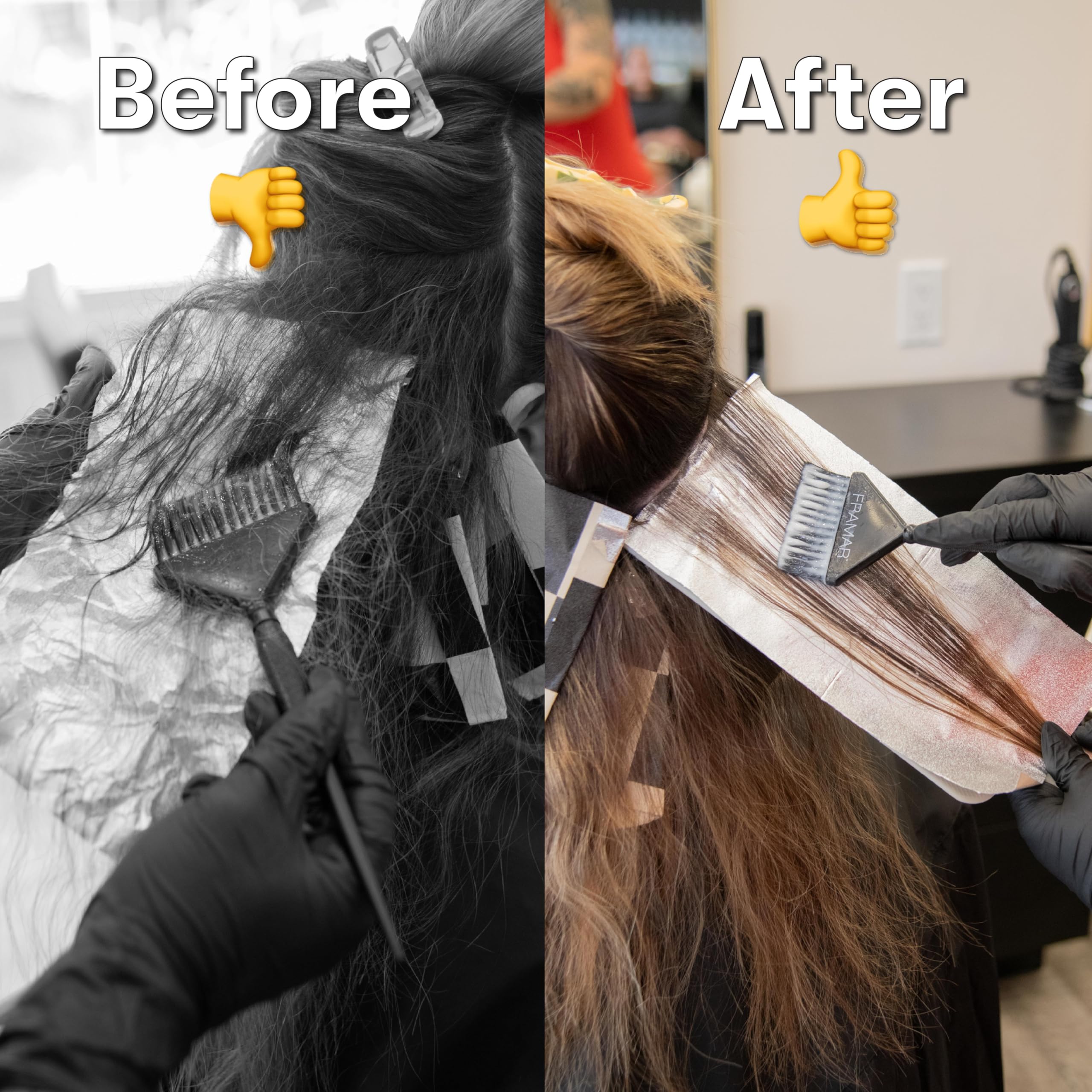 FRAMAR Foil/Balayage Board And Paddle Set For Hair Bleach, Hair Dye - Long Board - View #6