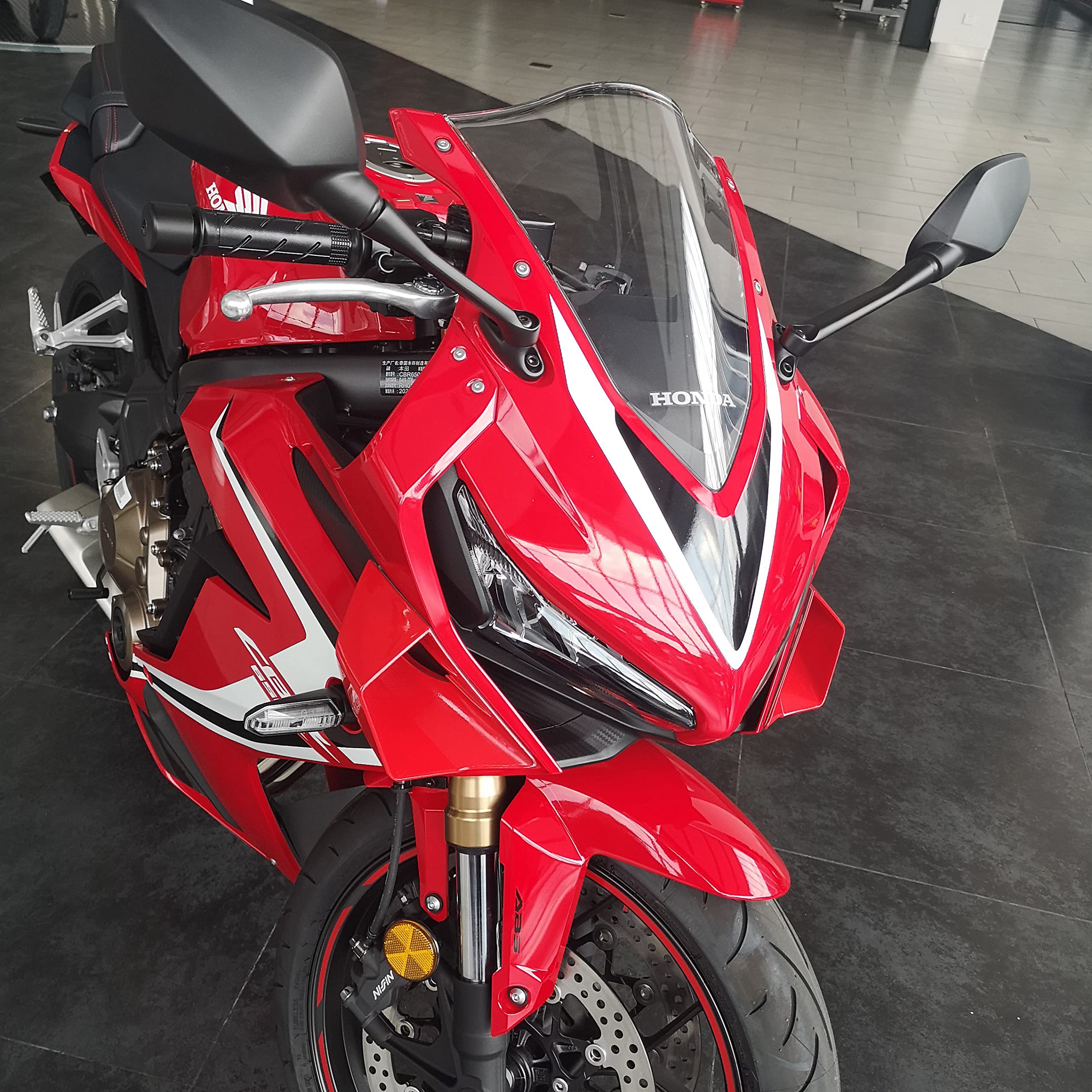 Winglet Aerodinamico In Lega Per Honda CBR650R 2019-2024 - Ala Anteriore In Nero Opaco - Foto 9