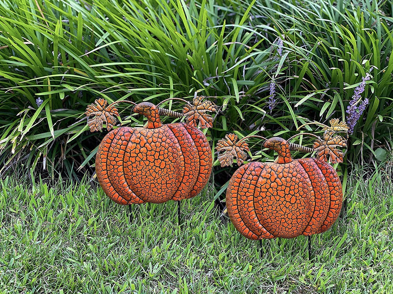 Piquets De Citrouille En Métal - Décoration D'automne - Décoration