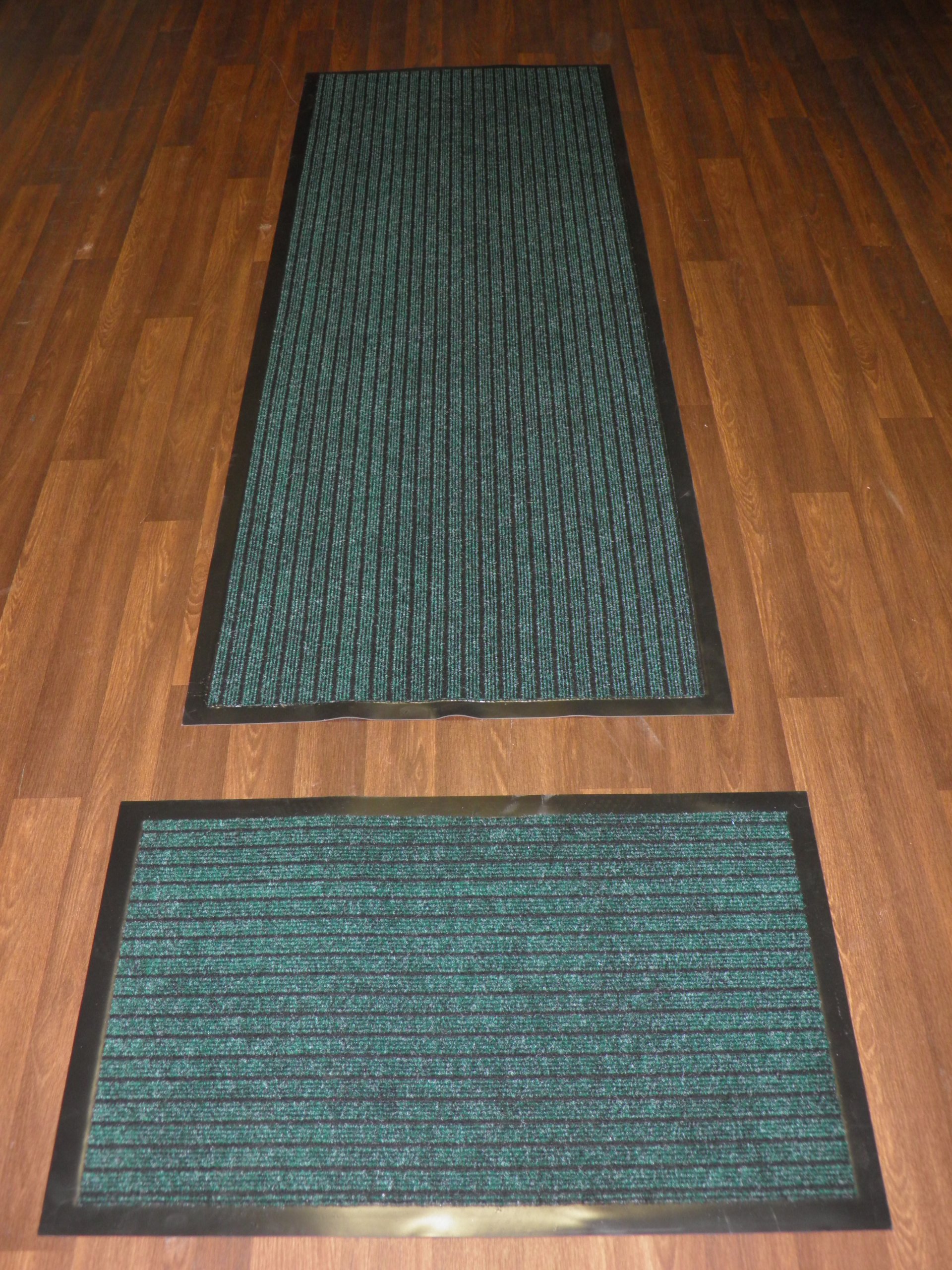 Non Slip Kitchen Mat Set 6ft Runner and 1x Door Mat in Green