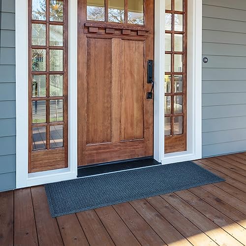 Miniatura 2 de Tapete de entrada Andersen 280 Waterhog, de moda, de fibra de polipropileno, para interior o exterior, goma SBR, 38 pulgadas de grosor, Marino