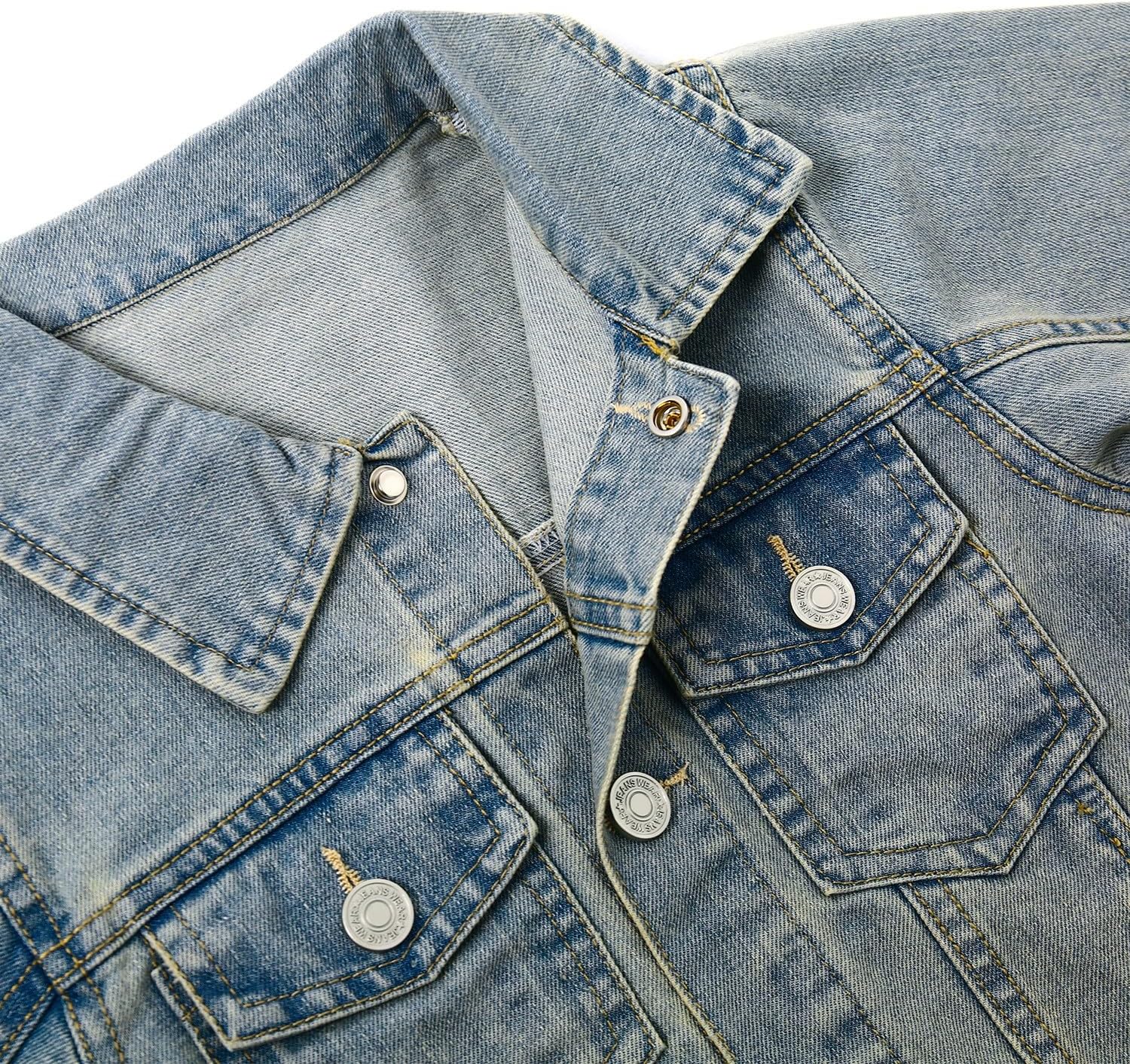 KIDSCOOL Kids Denim Jean Jacket Light Wash Button Front Unisex 24M-10T image 3