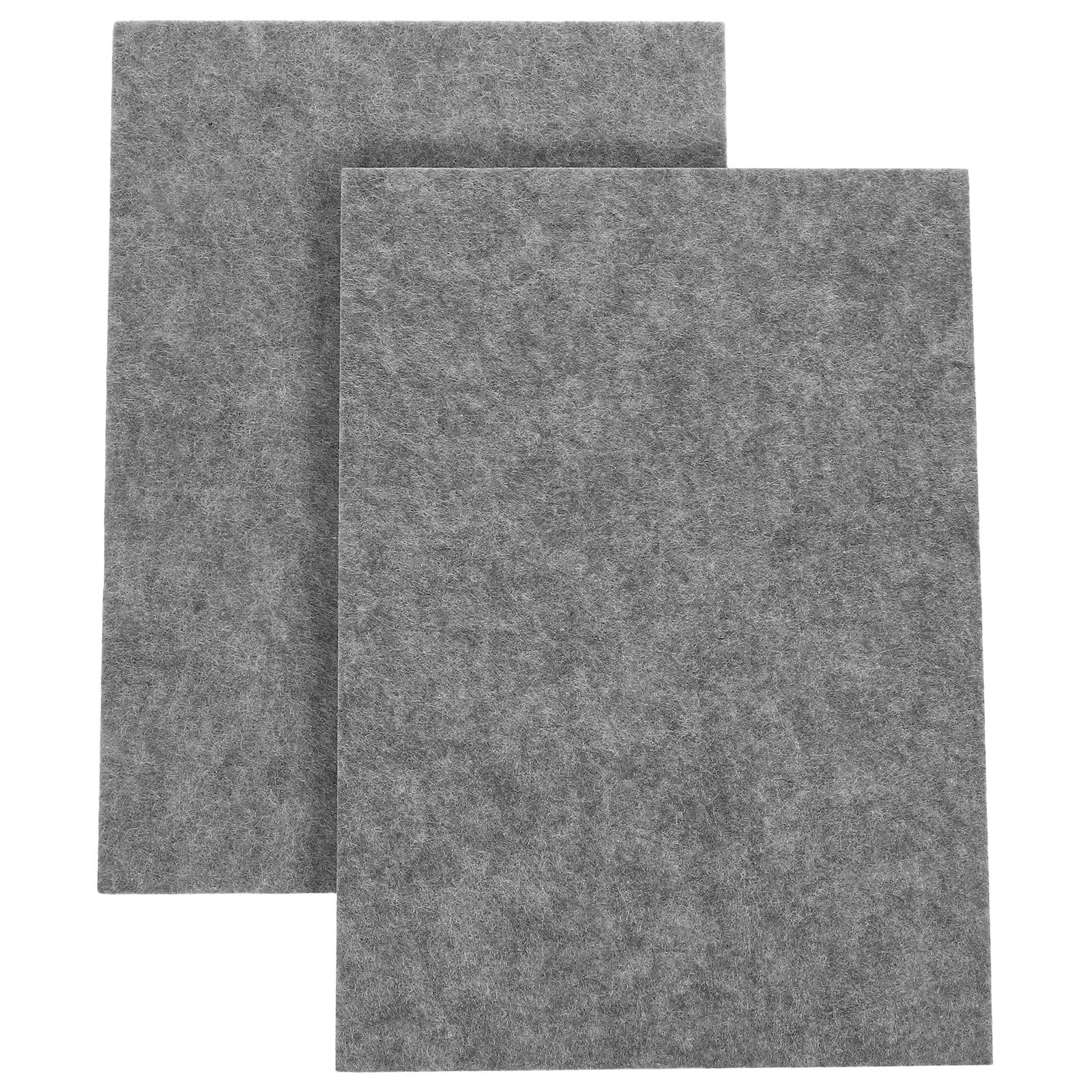 2 Stück Dicke Filz Bügelunterlage 12mm Schallabsorbierende Isoliermatte in Hellgrau 35x25cm Bügelbrettpolster und Selbstgemacht Filzmatte für Nähen Lederarbeiten und