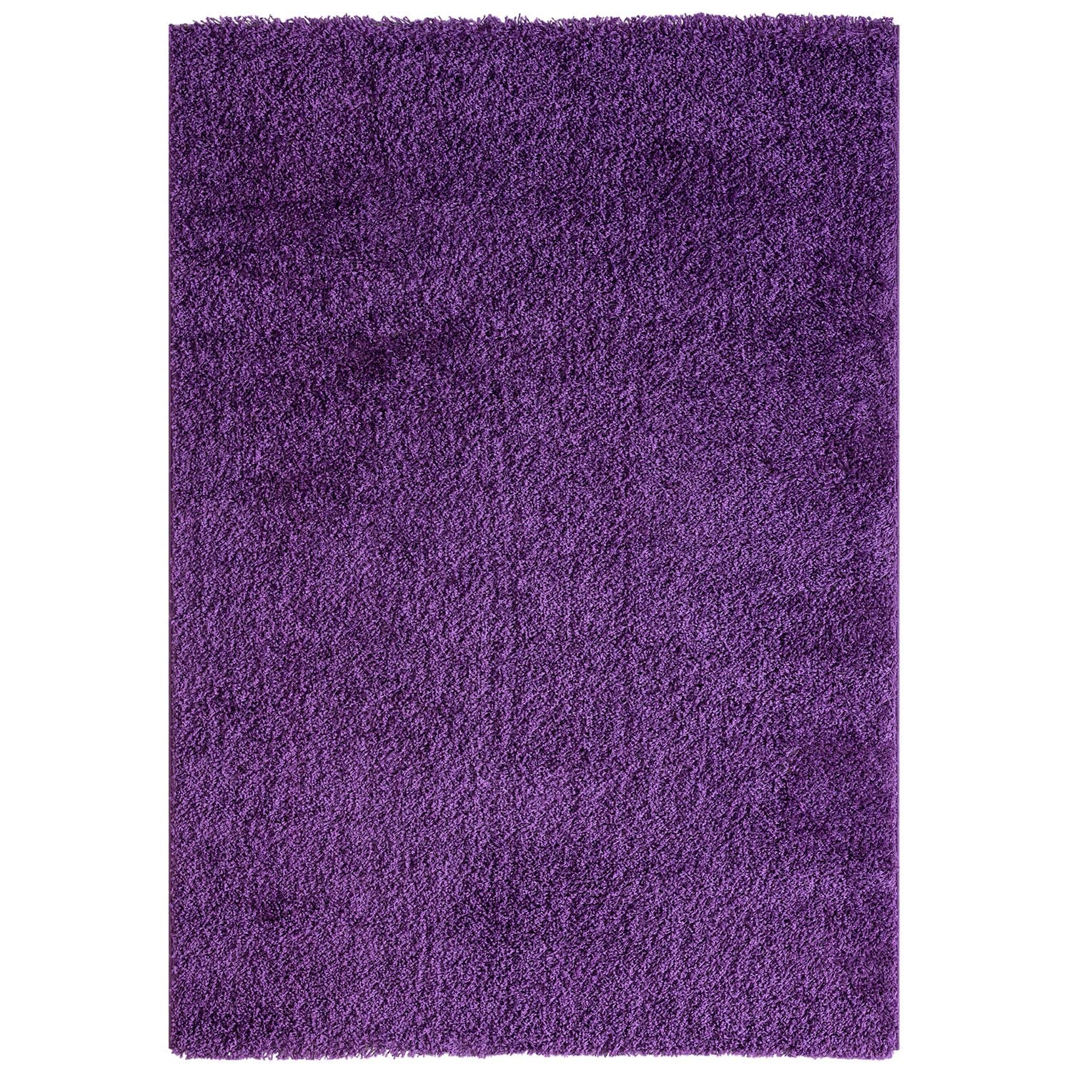 Vimoda Teppich Prime Shaggy Hochflor Langflor Einfarbig Modern Lila für Wohnzimmer – Bild 7