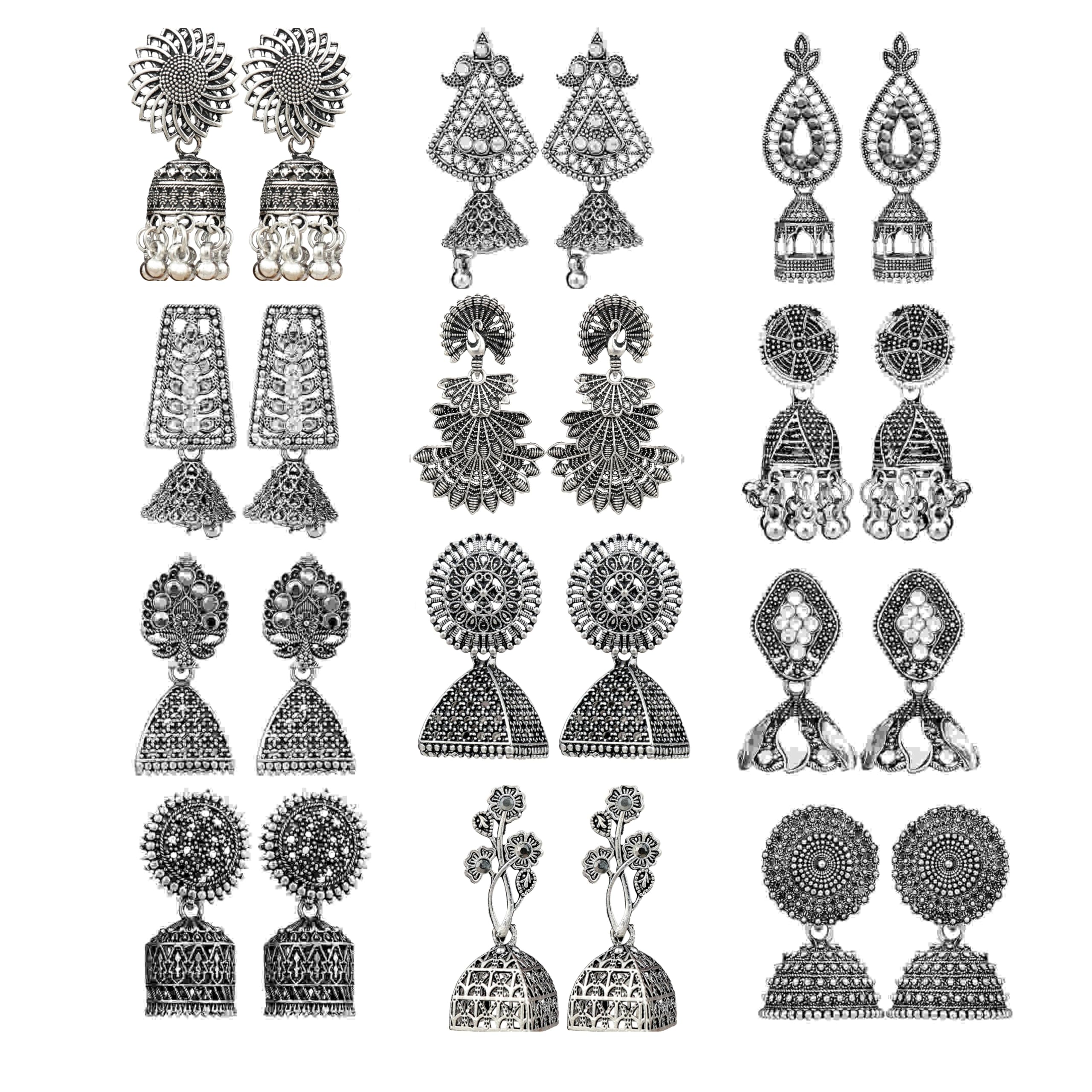 See full amazon price history chart for Fashion Frill Earring For Women Floral Silver Oxidised Small Earring For Women And Girls Pair Of 12 Fashion Frill Earring For Women Floral Silver Oxidised Small Earring For Women And Girls Pair Of 12 (B0DFWFBKLY) Amazon Price History, Amazon Price Tracker